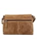 HIDE & STITCHES Leder-Umhängetasche "Brazos" in Hellbraun - (B)24,5 x (H)16 x (T)5,5 cm