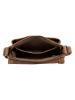 HIDE & STITCHES Leder-Umhängetasche "Brazos" in Hellbraun - (B)24,5 x (H)16 x (T)5,5 cm