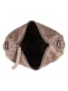HIDE & STITCHES Leren schoudertas "Brazos" taupe - (B)22 x (H)16 x (D)5,5 cm