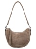 HIDE & STITCHES Leder-Schultertasche "Brazos" in Taupe - (B)22 x (H)16 x (T)5,5 cm