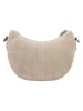 HIDE & STITCHES Leder-Schultertasche "Brazos" in Beige - (B)22 x (H)16 x (T)5,5 cm