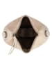 HIDE & STITCHES Leder-Schultertasche "Brazos" in Beige - (B)22 x (H)16 x (T)5,5 cm