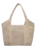HIDE & STITCHES Leren schoudertas "Brazos" beige - (B)38 x (H)23 x (D)11 cm