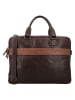 HIDE & STITCHES Leder-Businesstasche "Donau" in Braun - (B)39 x (H)39 x (T)8 cm