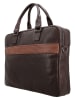HIDE & STITCHES Leder-Businesstasche "Donau" in Braun - (B)39 x (H)39 x (T)8 cm