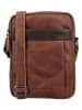 HIDE & STITCHES Leder-Umhängetasche "Donau" in Hellbraun - (B)18 x (H)24 x (T)6 cm