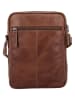 HIDE & STITCHES Leder-Umhängetasche "Donau" in Hellbraun - (B)18 x (H)24 x (T)6 cm