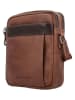 HIDE & STITCHES Leder-Umhängetasche "Donau" in Hellbraun - (B)16 x (H)20 x (T)6 cm