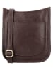 HIDE & STITCHES Leren schoudertas "Jura" bruin - (B)20 x (H)21 x (D)8 cm