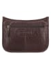 HIDE & STITCHES Leren schoudertas "Jura" bruin - (B)25 x (H)17 x (D)10 cm