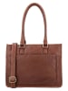 HIDE & STITCHES Leder-Schultertasche "Jura" in Hellbraun - (B)30 x (H)21 x (T)10 cm
