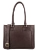 HIDE & STITCHES Leder-Schultertasche "Jura" in Braun - (B)30 x (H)21 x (T)10 cm