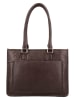 HIDE & STITCHES Leder-Schultertasche "Jura" in Braun - (B)30 x (H)21 x (T)10 cm