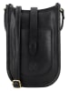 HIDE & STITCHES Leder-Handytasche "Jura" in Schwarz - (B)12 x (H)17 x (T)4 cm