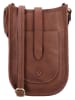 HIDE & STITCHES Leder-Handytasche "Jura" in Hellbraun - (B)12 x (H)17 x (T)4 cm