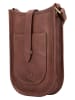 HIDE & STITCHES Leder-Handytasche "Jura" in Hellbraun - (B)12 x (H)17 x (T)4 cm