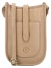 HIDE & STITCHES Leder-Handytasche "Jura" in Beige - (B)12 x (H)17 x (T)4 cm