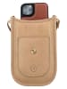 HIDE & STITCHES Leder-Handytasche "Jura" in Beige - (B)12 x (H)17 x (T)4 cm