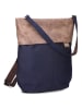 Zwei Schultertasche in Dunkelblau/ Beige - (B)33 x (H)34 x (T)14 cm