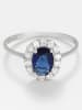OR ÉCLAT Witgouden ring "Bleu merveilleux" met edelstenen