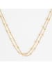 OR ÉCLAT Gold-Halskette "Chaine" mit Schmuckelementen - (L)43 cm