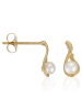 OR ÉCLAT Gold-Ohrstecker "Goutte Perlée" mit Perlen