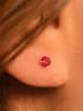 OR ÉCLAT Gold-Ohrstecker "Little red" mit Edelsteinen