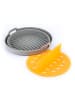 InnovaGoods Vouwbare siliconen inzet voor heteluchtfriteuses geel/grijs - Ø 21,5 cm