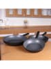 InnovaGoods 3er-Set: Bratpfannen ''Excellence'' in Schwarz