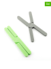 InnovaGoods 2-delige set: onderzetters grijs/groen - Ø 20 cm