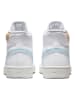 Nike Sportswear Leder-Sneakers "Court Royale 2 Mid" in Weiß/ Hellblau
