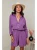 Le Monde du Lin Lniany kombinezon w kolorze fioletowym