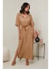 Le Monde du Lin Leinen-Kleid in Camel