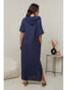 Le Monde du Lin Linnen jurk donkerblauw