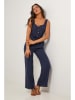 Le Monde du Lin Linnen jumpsuit donkerblauw