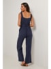 Le Monde du Lin Linnen jumpsuit donkerblauw