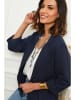 Le Monde du Lin Linnen blazer donkerblauw
