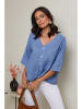Le Monde du Lin Leinen-Bluse in Hellblau