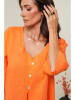 Le Monde du Lin Linnen blouse oranje