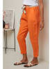 Le Monde du Lin Lniane spodnie w kolorze pomarańczowym