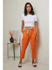 Le Monde du Lin Lniane spodnie w kolorze pomarańczowym