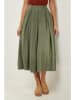 Le Monde du Lin Lniana spódnica w kolorze zielonym