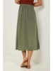 Le Monde du Lin Lniana spódnica w kolorze zielonym