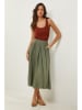 Le Monde du Lin Lniana spódnica w kolorze zielonym
