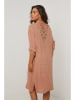 Le Monde du Lin Lniana sukienka w kolorze szaroróżowym