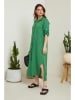 Le Monde du Lin Leinen-Kleid in Grün