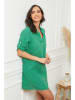 Le Monde du Lin Leinen-Kleid in Grün