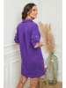 Le Monde du Lin Lniana sukienka w kolorze fioletowym