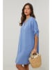Le Monde du Lin Leinen-Kleid in Kobaltblau