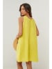Le Monde du Lin Lniana sukienka w kolorze żółtym